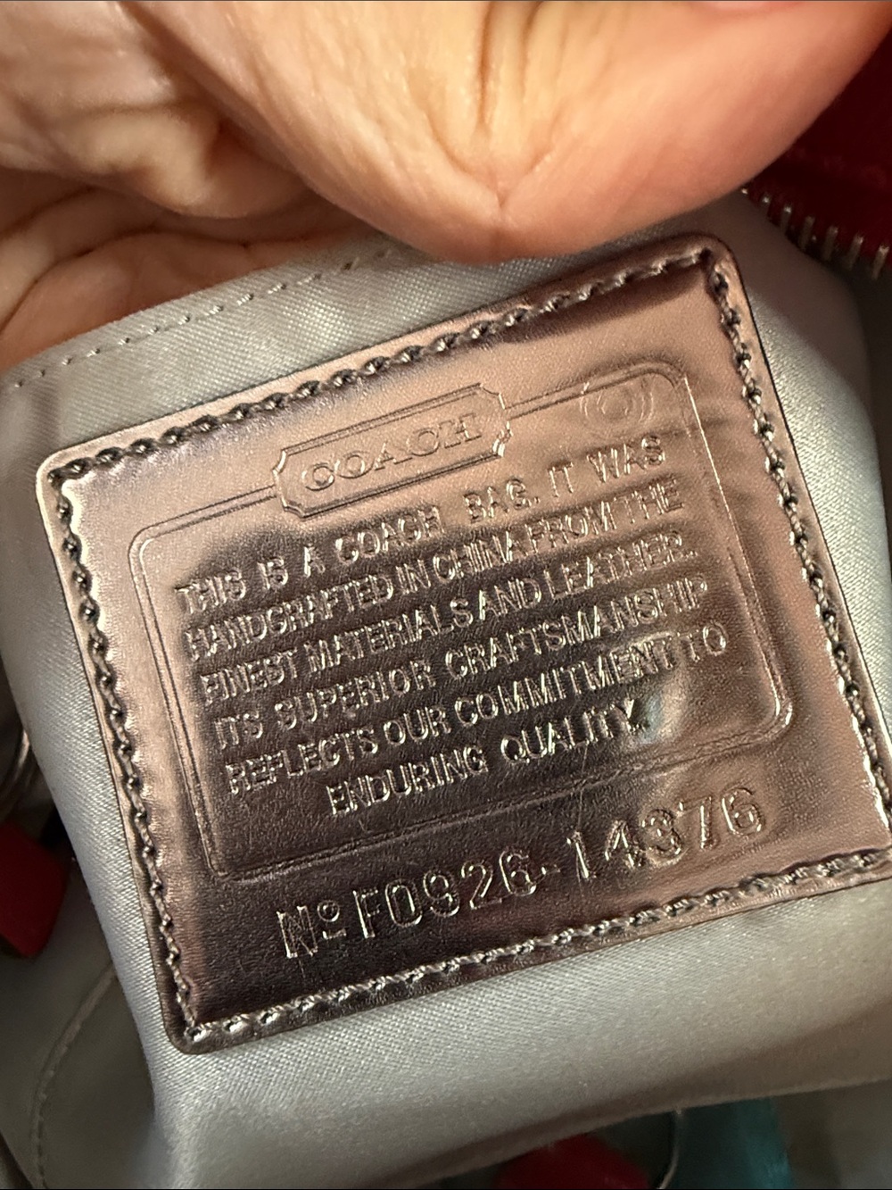Coach Poppy Y2K Red Patent Leather Shoulder Bag with Front Pocket - Picture 15 of 17